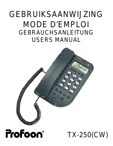 Bedienungsanleitung Profoon TX-250 Telefon