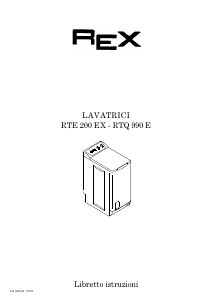Manuale Rex RTQ990E Lavatrice