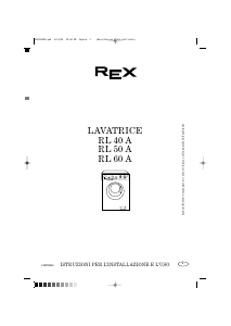 Manuale Rex RL50A Lavatrice