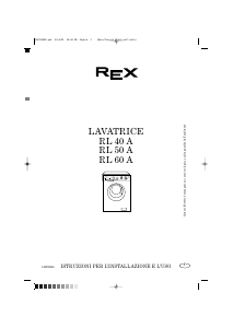Manuale Rex RL40 Lavatrice