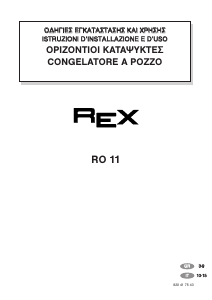 Manuale Rex RO11 Congelatore