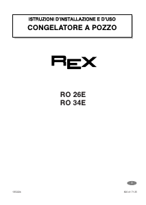 Manuale Rex RO26E Congelatore