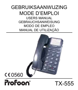 Bedienungsanleitung Profoon TX-555 Telefon