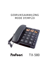 Mode d’emploi Profoon TX-580 Téléphone