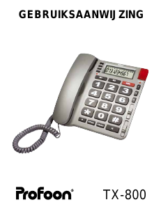 Handleiding Profoon TX-800 Telefoon