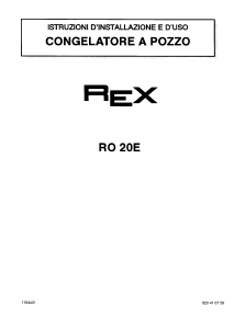 Manuale Rex RO20E Congelatore