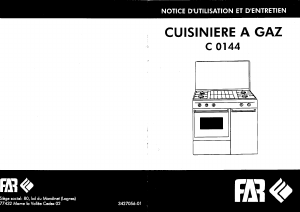 Mode d’emploi FAR C0144 Cuisinière