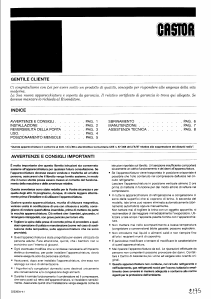 Manuale Castor CFT 140 Frigorifero