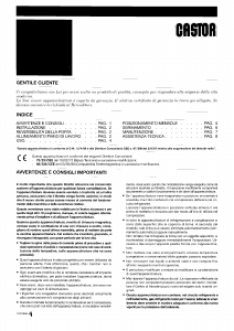 Manuale Castor CFT 170 Frigorifero