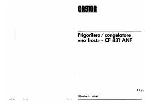 Manuale Castor CF 831 ANF Frigorifero-congelatore