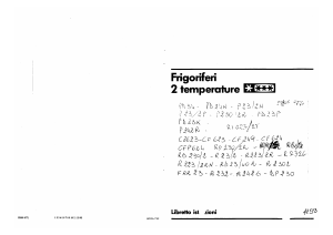 Manuale Castor CFP 624 Frigorifero-congelatore