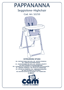 说明书 Cam S2250 Pappananna 婴儿餐椅