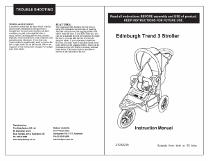 Manual Edinburgh Trend 3 Stroller