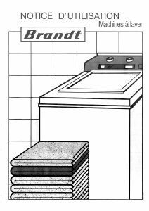 Mode d’emploi Brandt CX752 Lave-linge