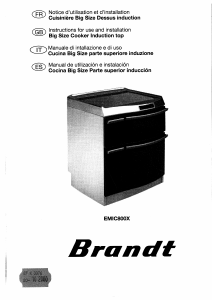 Mode d’emploi Brandt EMIC800X Cuisinière