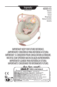 Manual Ingenuity 60505-ES Felicity Floral Espreguiçadeira para bebê