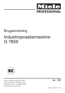 Brugsanvisning Miele G 7859 Opvaskemaskine