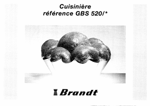Mode d’emploi Brandt GBS520 Cuisinière