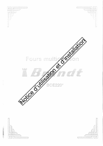 Mode d’emploi Brandt BCE220W Four