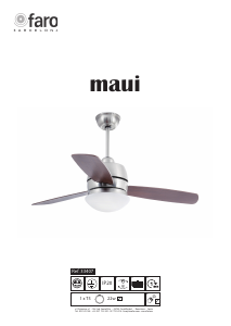 Наръчник Faro Maui Вентилатор на тавана
