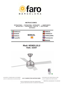 Manuale Faro Honolulu Ventilatore da soffitto