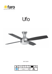Instrukcja Faro UFO Wentylator sufitowy