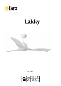 Manual de uso Faro Lakky Ventilador de techo