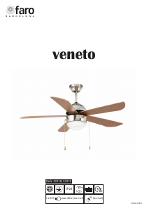 Наръчник Faro Veneto Вентилатор на тавана