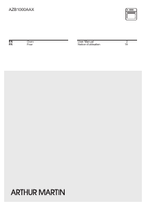 Manual Arthur Martin AZB1000AAX Oven