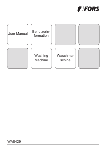 Bedienungsanleitung FORS WA 8429 Waschmaschine