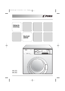 Bedienungsanleitung FORS WA 1451 Waschmaschine