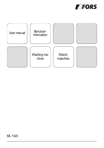 Bedienungsanleitung FORS ML 1320 Waschmaschine