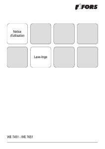 Mode d’emploi FORS WE 7651 Lave-linge