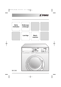 Bedienungsanleitung FORS WA 1240 Waschmaschine