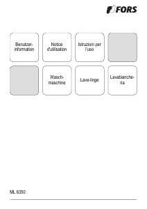 Bedienungsanleitung FORS ML 6350 Waschmaschine