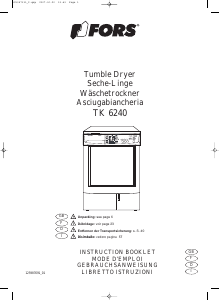 Manuale FORS TK 6240 Asciugatrice