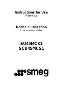 Manual Smeg SCU45MCS1 Microwave