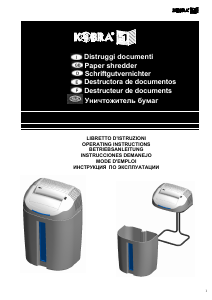 Manuale Kobra +1 SS7 Distruggidocumenti