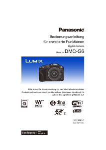 Bedienungsanleitung Panasonic DMC-G6 Lumix Digitalkamera