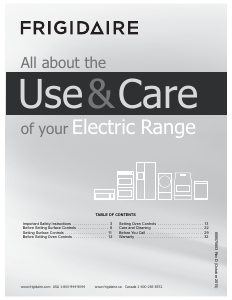 Manual Frigidaire CFEF2422RS Range