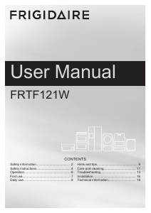 Handleiding Frigidaire FRTF121W Koelkast