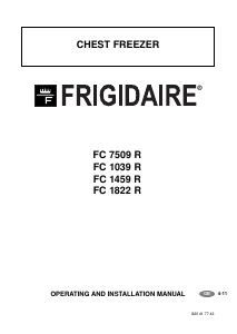 Manual Frigidaire FC1039C Freezer