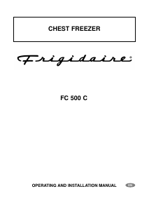 Manual Frigidaire FC500C Freezer