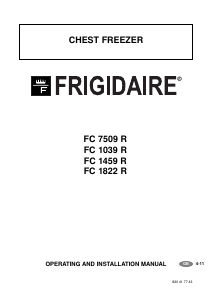 Manual Frigidaire FC1822C Freezer
