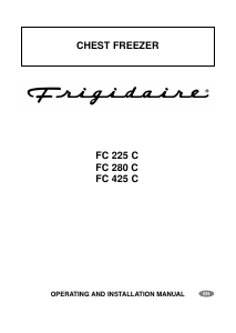 Manual Frigidaire FC280C Freezer