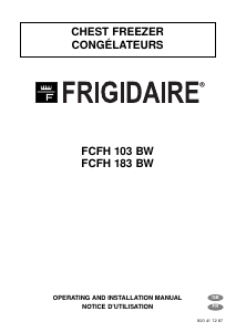 Mode d’emploi Frigidaire FCFH103BW Congélateur