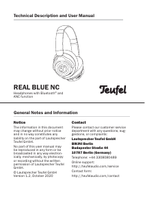 Manual Teufel Real Blue NC Headphone