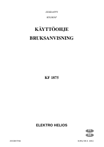Bruksanvisning ElektroHelios KF1875 Kyl-frys