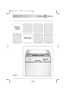 Bruksanvisning ElektroHelios DI9514X Diskmaskin