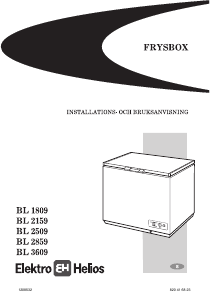 Bruksanvisning ElektroHelios BL1809 Frys